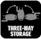 Three-way storage