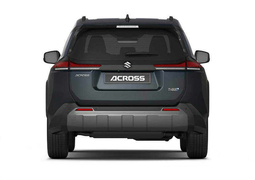 Ein weisser Suzuki Across von vorne