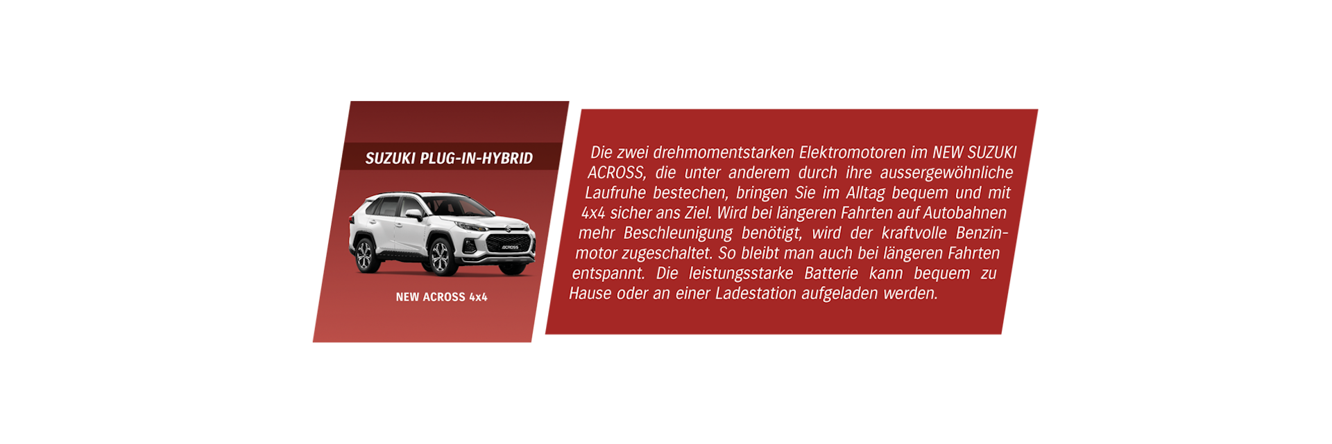 Suzuki Plug-in-Hybrid mit Text.