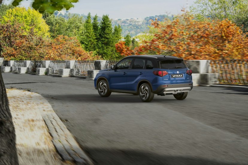 Blauer Suzuki, Vitara von Hinten